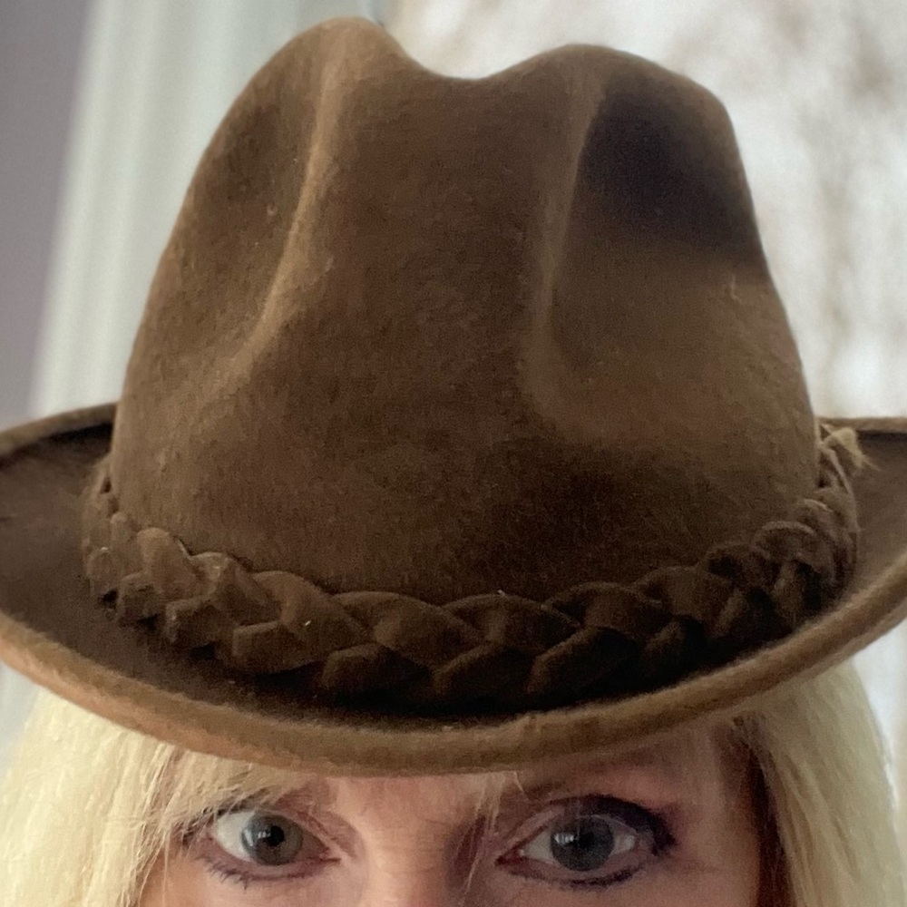 Vintage Classic Brown Fedora with Braided Band